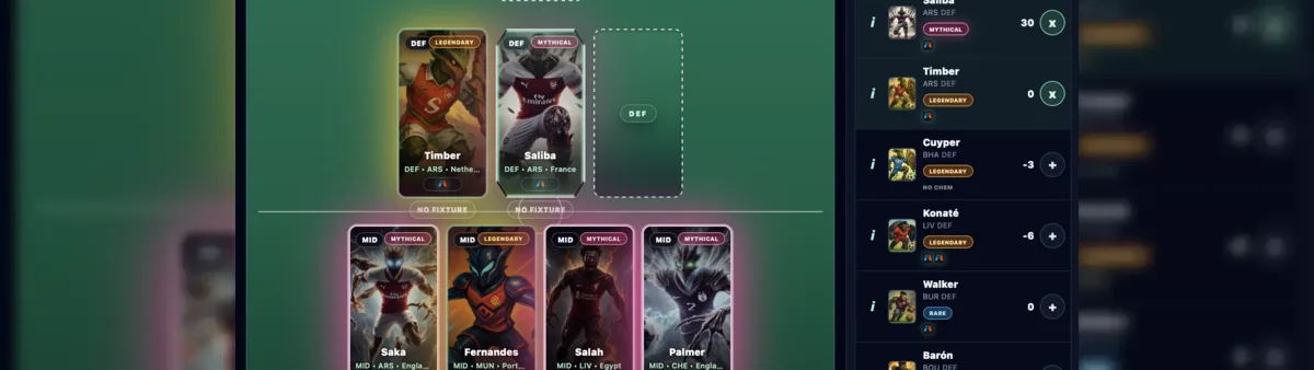 Fantasy squad selector preview
